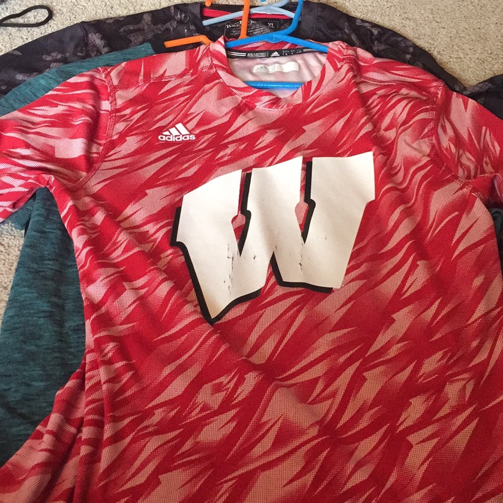 Adidas long sleeve Wisconsin Dri Fit shirt